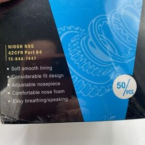 benehal NIOSH Approved N95 Mask Particulate Respirators Pack of 50 N95 Face NEW
